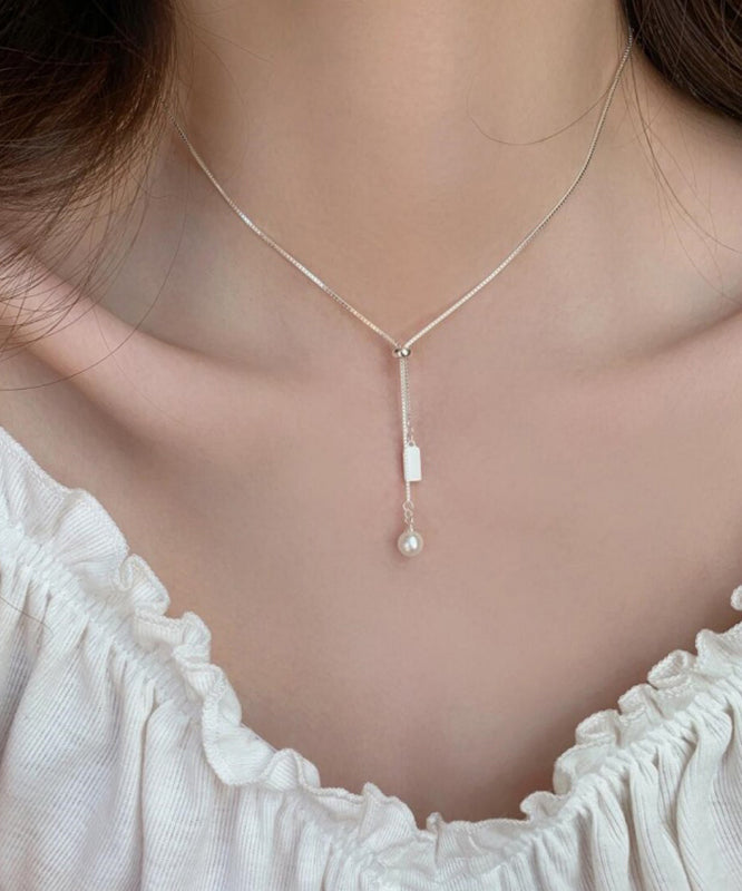 Gold Srerling Silver Overgild Pearl Pendant Necklace