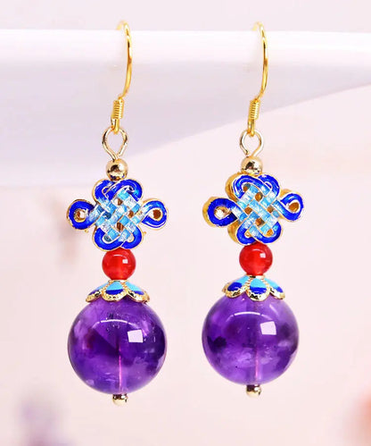 Sterling Silver Overgild Crystal Zircon Drop Earrings