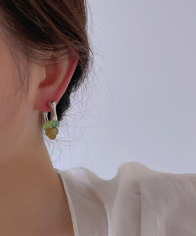 Rainbow Stainless Steel Crystal Hoop Earrings
