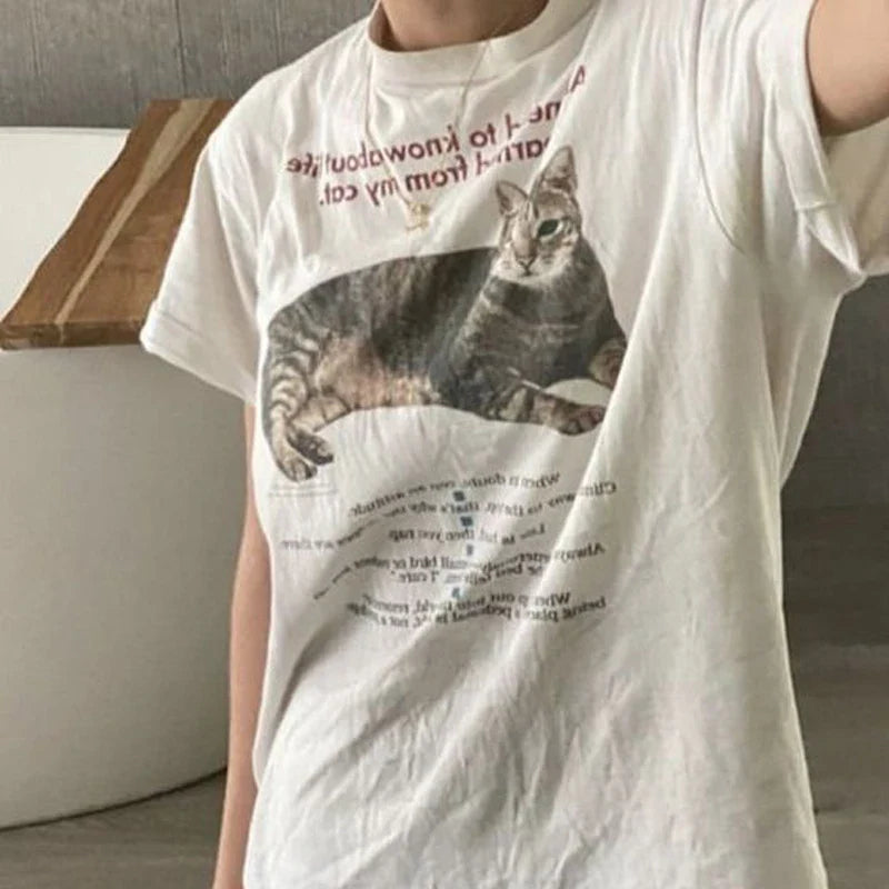 Funny Cat Mom Short Sleeve T-shirt