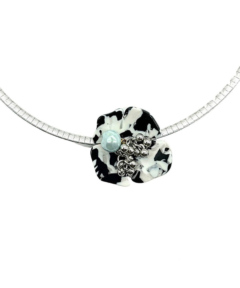 Fine Black Stainless Steel Princess Necklace