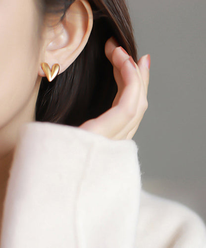 Fine Gold Copper Alloy Lovestud Earrings