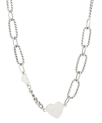 Fine Silk Sterling Silver Chain Love Princess Necklace Po008