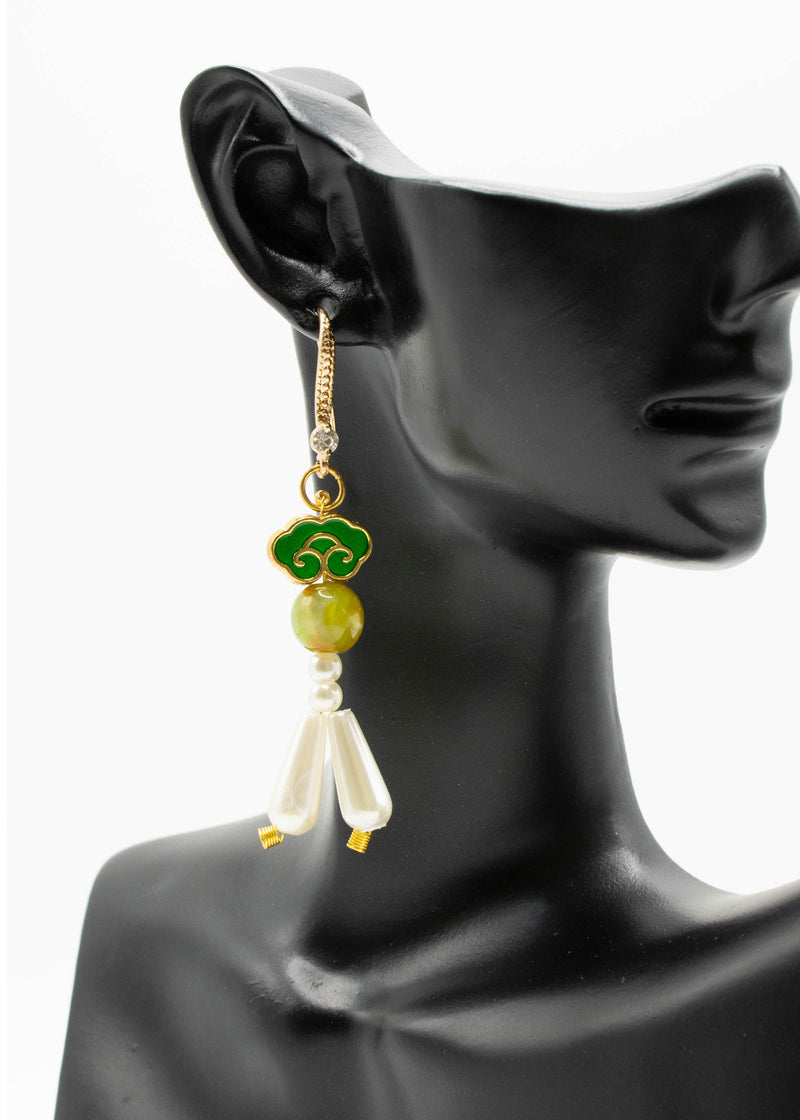 Fine White Pearl Style Drop Earrings