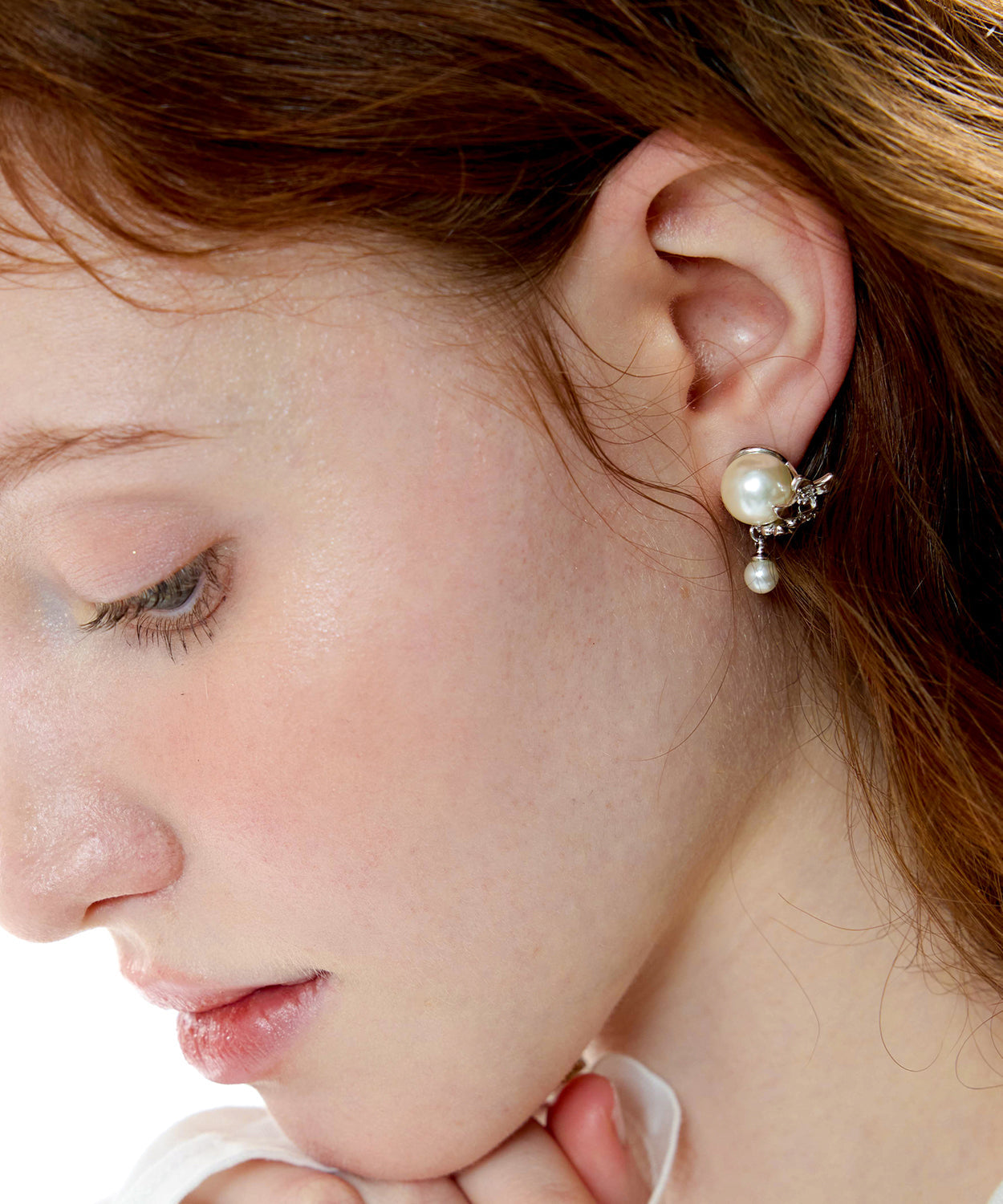 Pearl Original Design Silver Stud Earrings