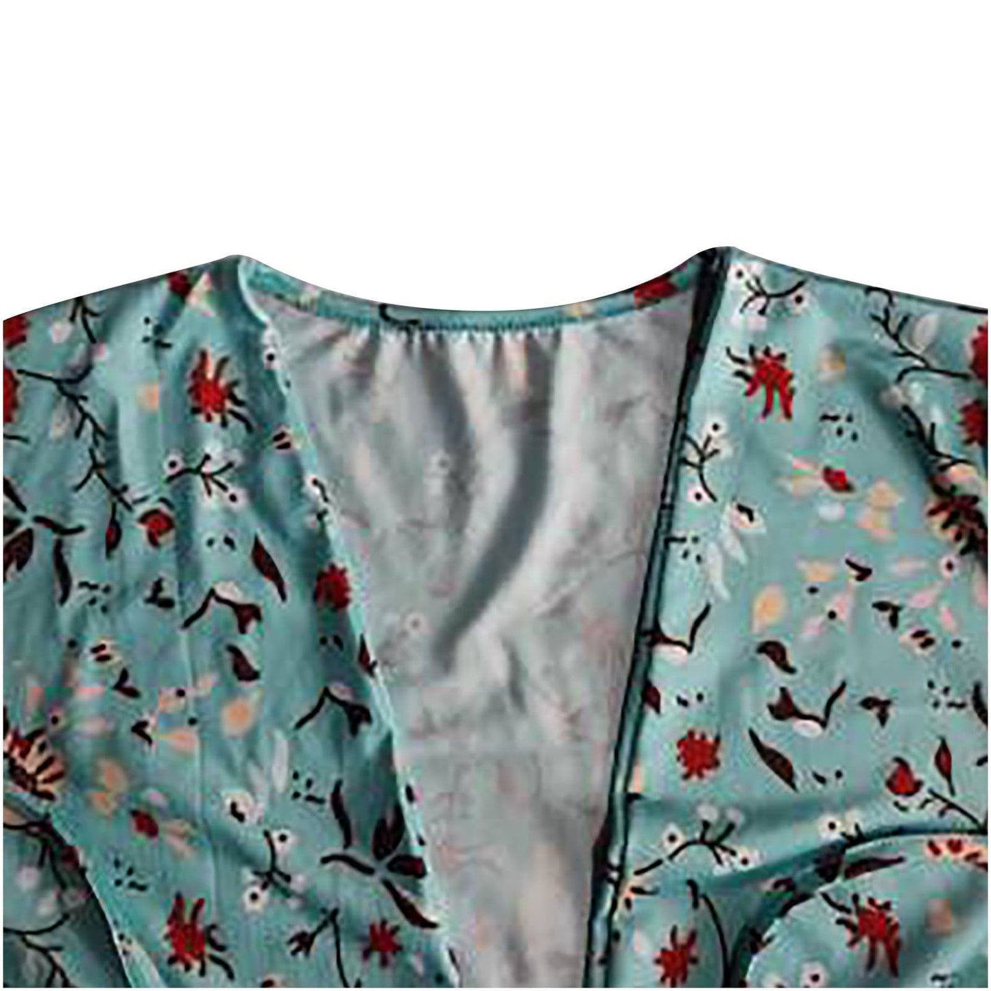 Print Tie Up Wrap Mini Dress