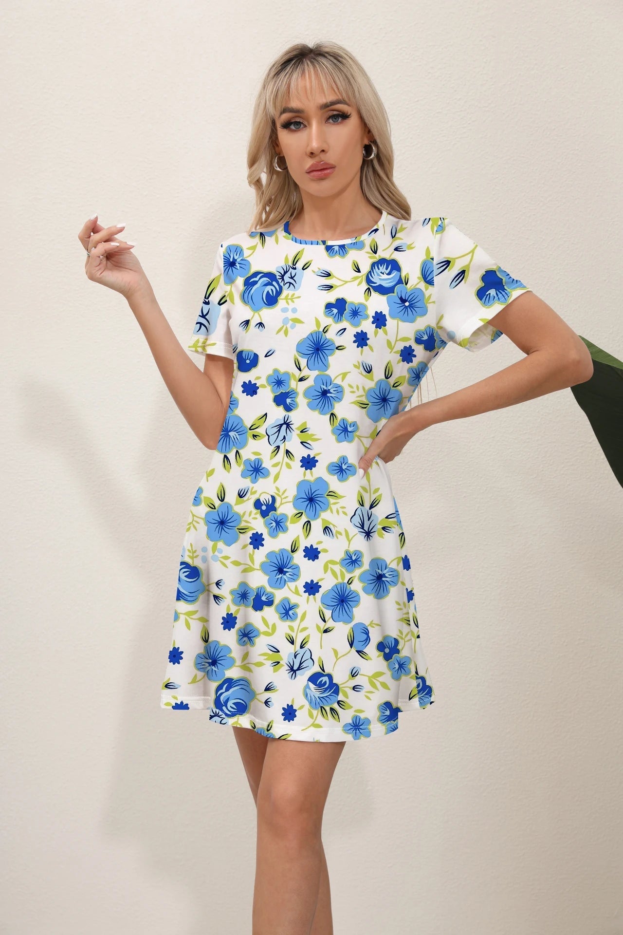 Summer Fresh Sweet Lace V-neck Waist Panel Midi Dresses