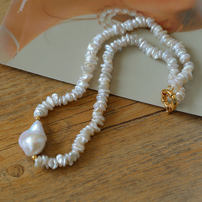 Natural Freshwater Baroque Pearl Necklace