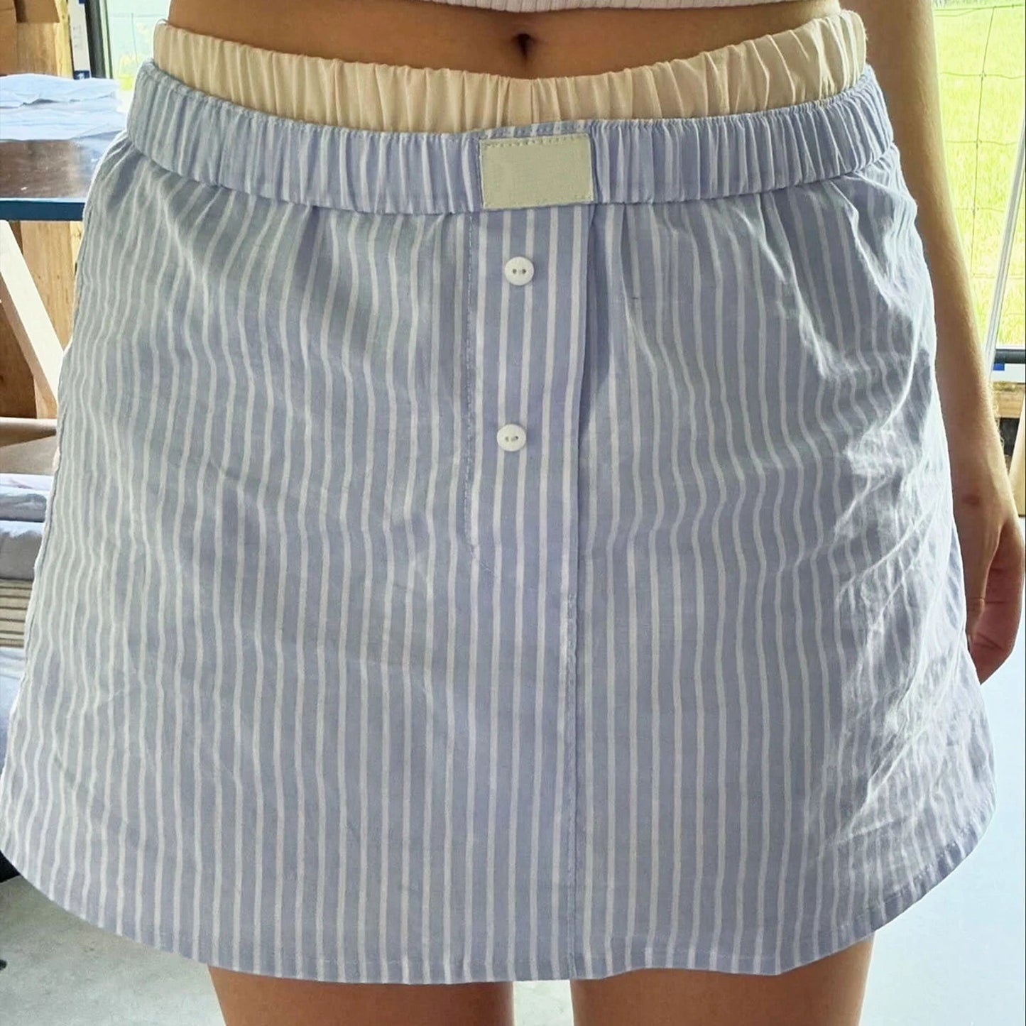 Plaid Gingham Low Rise Skirt