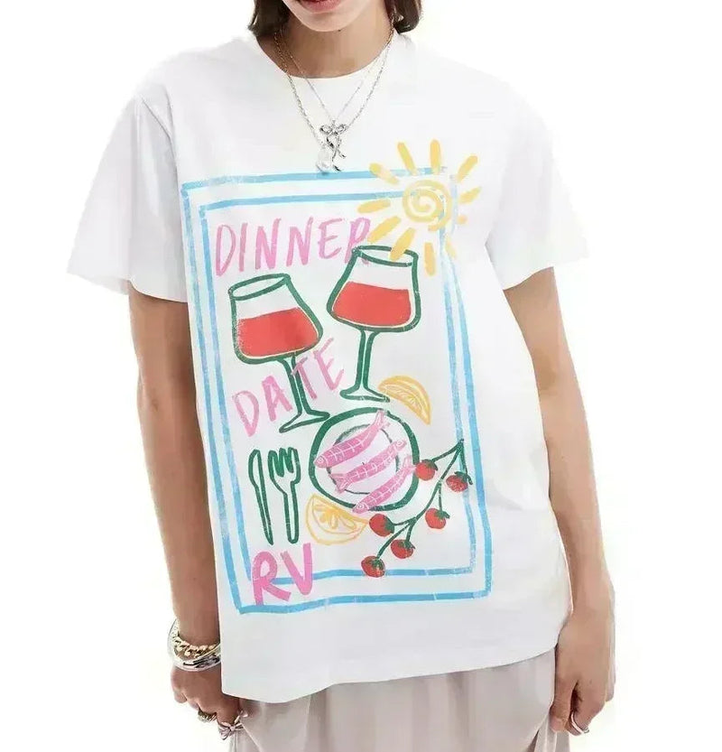 Gothic Harajuku Lemon Graphic T-shirt