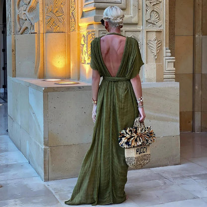 Bohemia Holiday Dress Loose Long Dresses Summer Party Dress