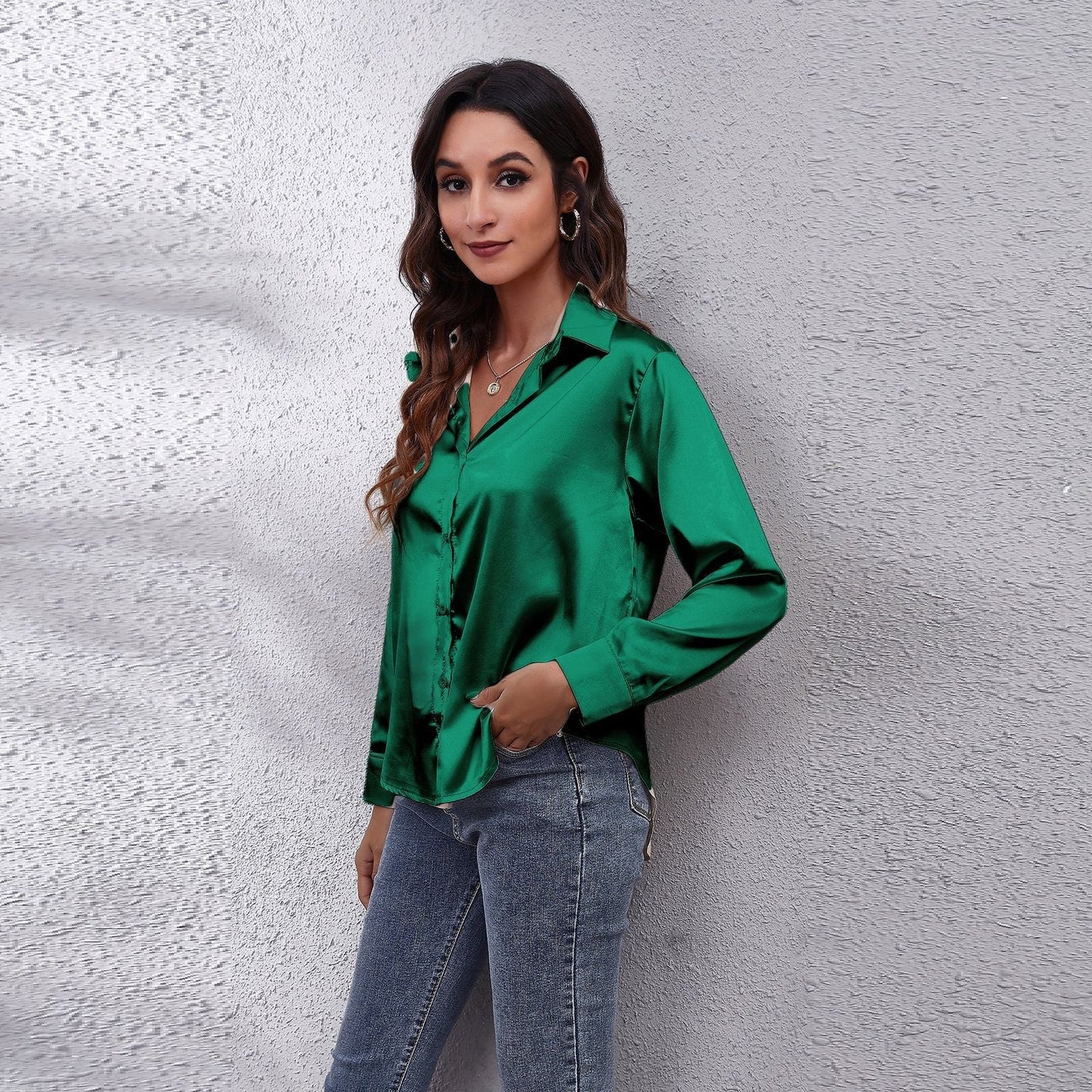 Sydney | ’s Workwear Loose Fit Satin Blouses