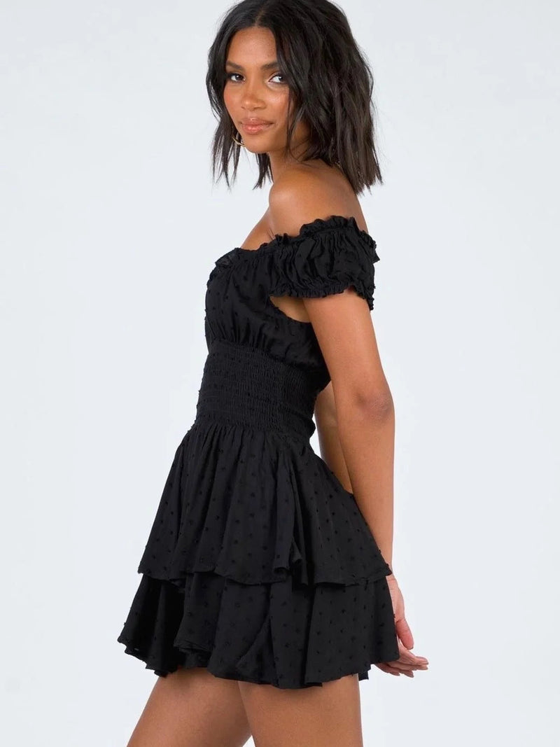 Irregular Ruffles Mini Dress