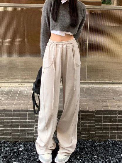 Gray Jogging Sweatpants Harajuku Oversize Sports Kpop Pant