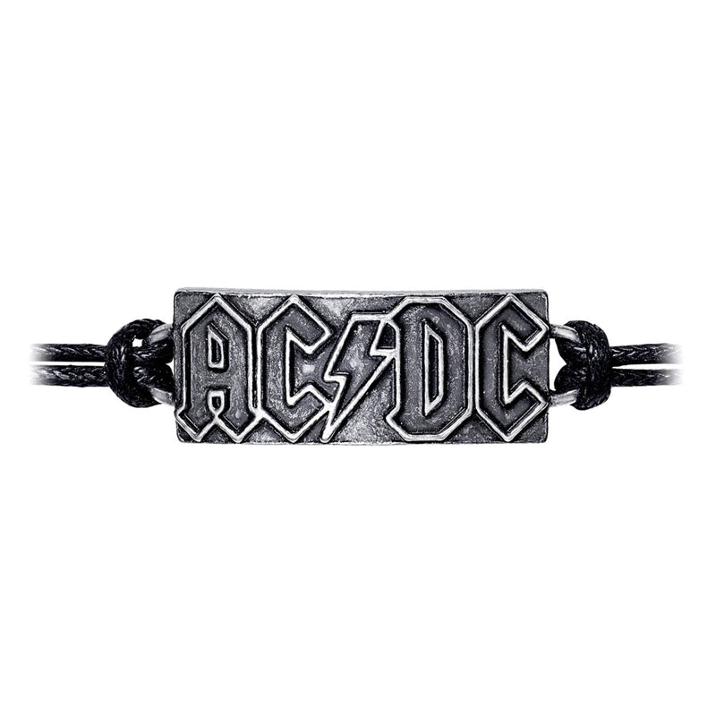 Ac/dc Lightning Logo Cord Bracelet by Alchemy Gothic