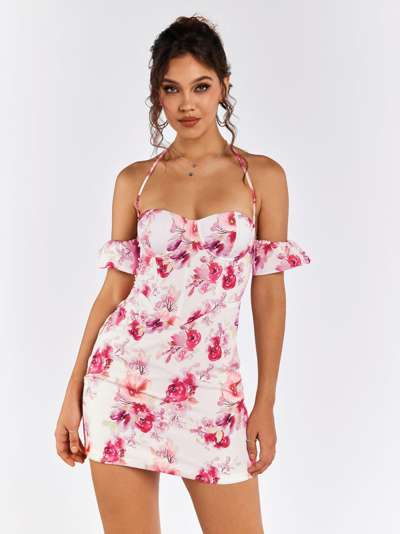 Halter Corset Mini Dress