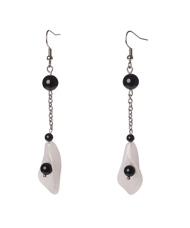 Handmade Diy Patchwork Jade Drop Earrings