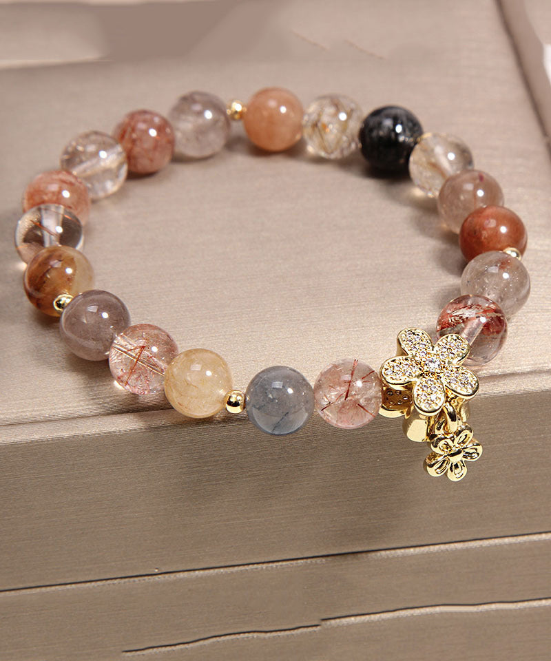 Handmade Multicolour Crystal Zircon Charm Bracelet