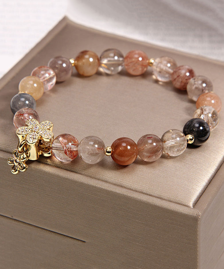Handmade Multicolour Crystal Zircon Charm Bracelet