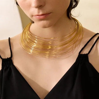 Multi Layered Goddess Necklace Collar