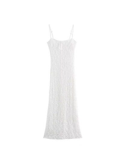Alyssa Spaghetti Strap Lace Midi Dress