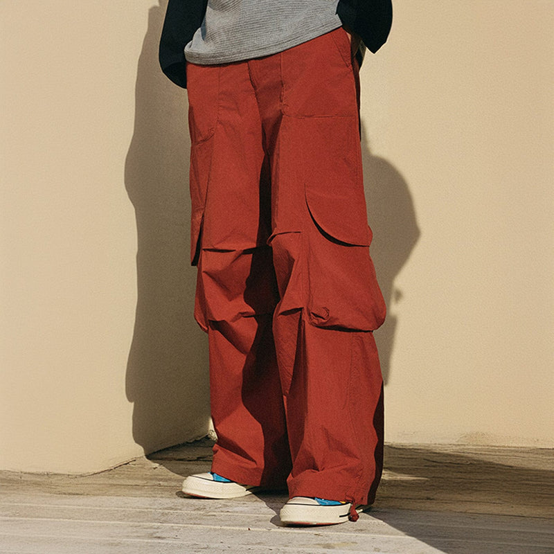 Multiple Pocket Wide-leg Cargo Pants
