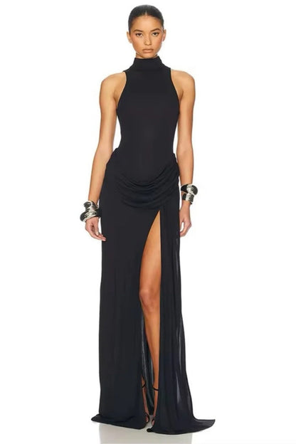 High Slit Waist Maxi Dress