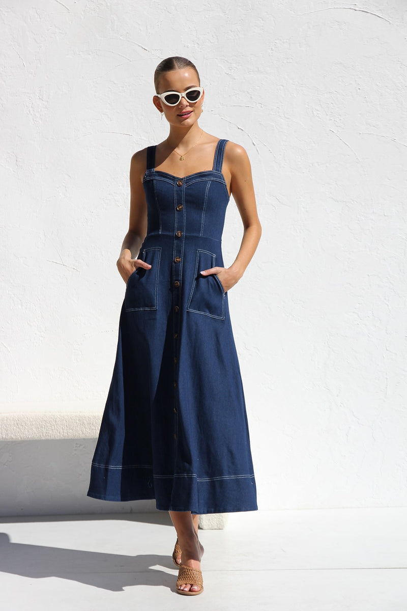 Danielle Dress Indigo Denim