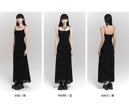 Gothic Velvet Maxi Dress