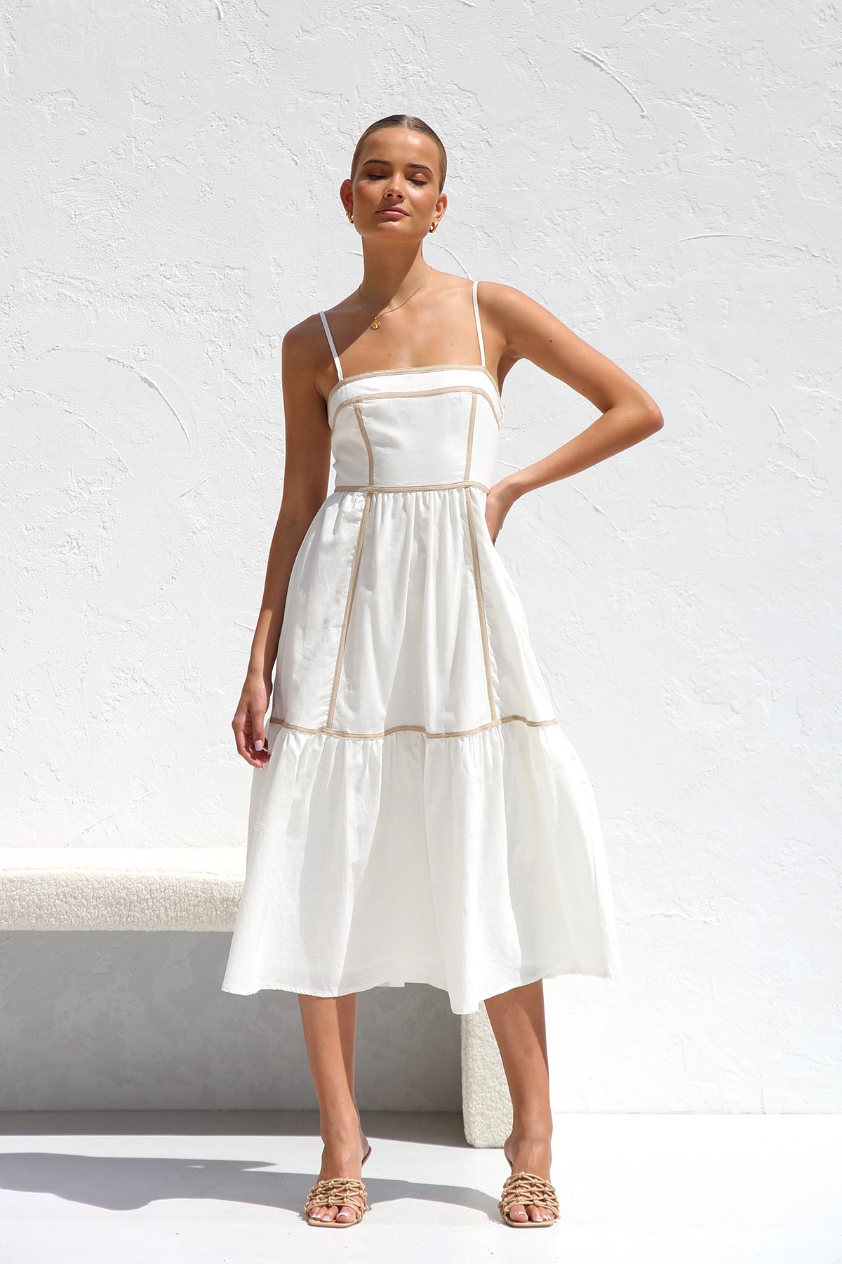 Quincy Dress White
