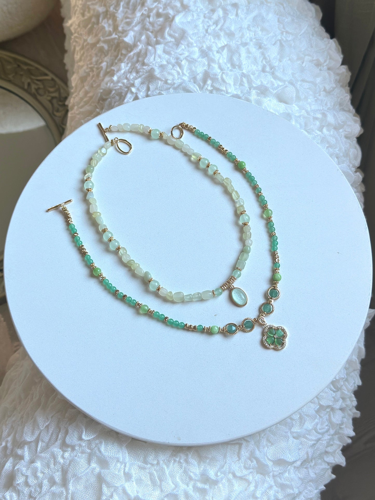 Aventurine Gemstone Bead Necklace