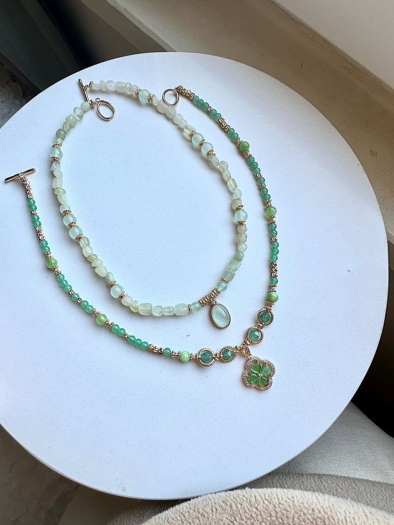 Aventurine Gemstone Bead Necklace