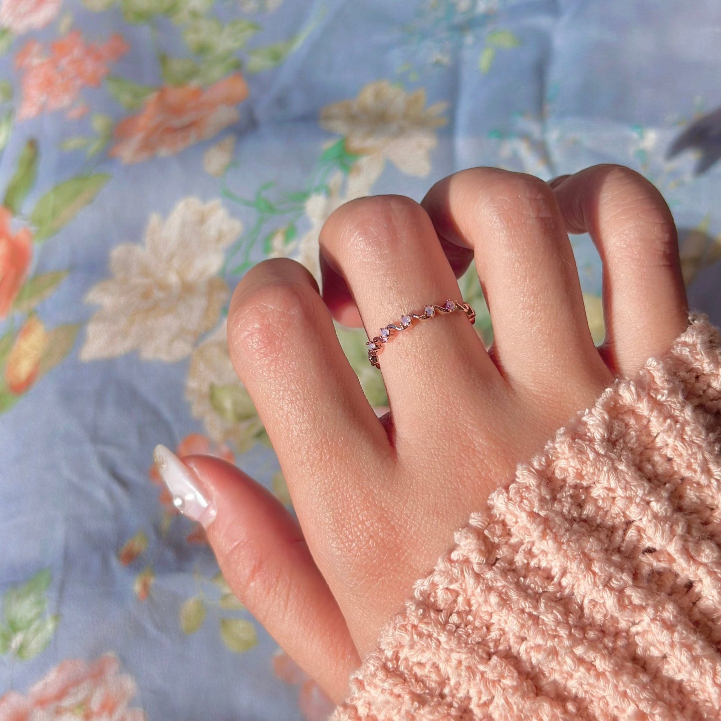 Pink Wave Ring