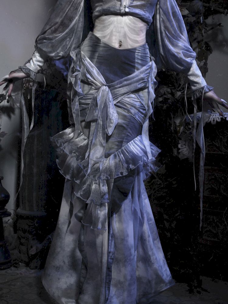Ethereal Gothic Mermaid-style Skirt