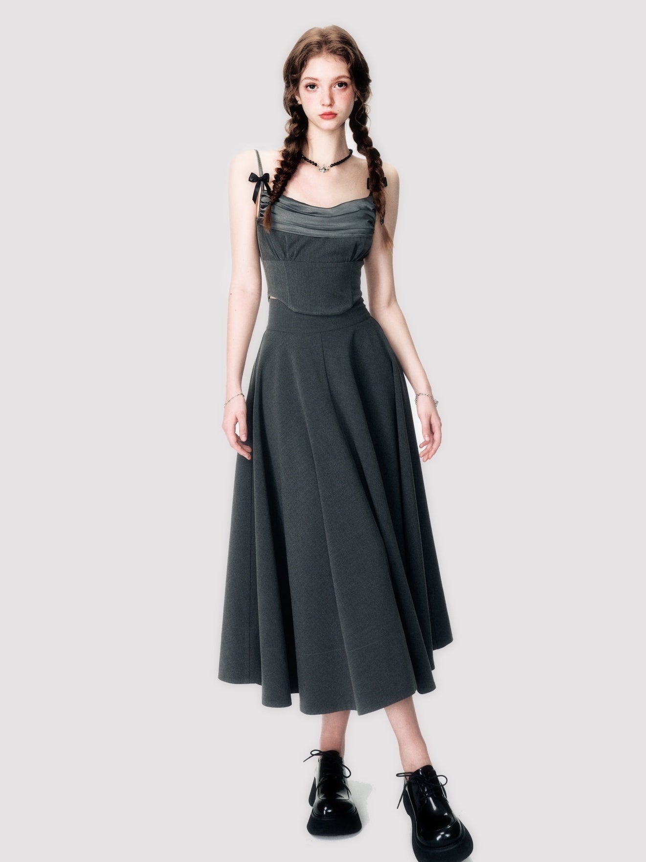 Ribbon Camisole & Long Skirt Set