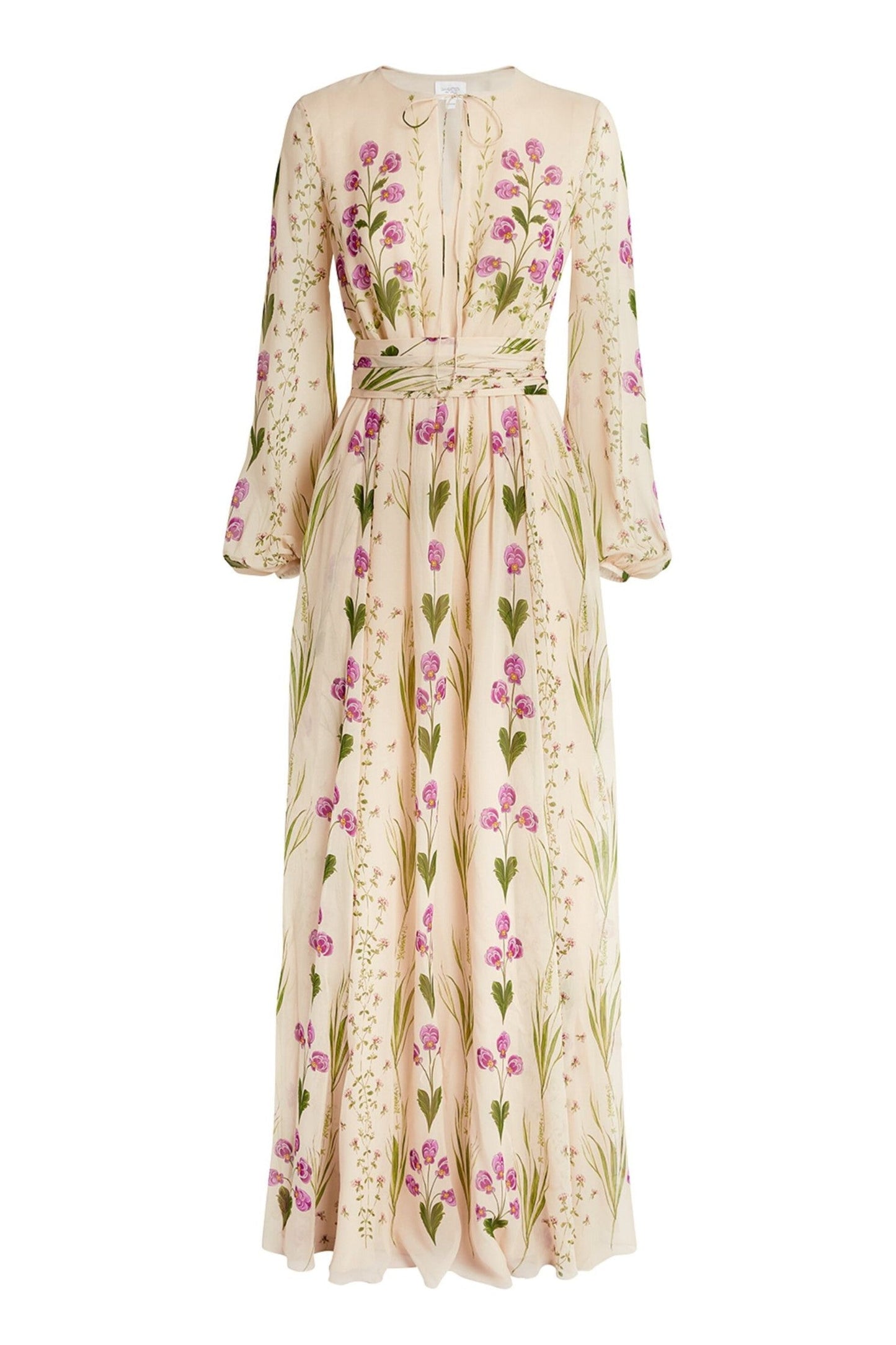 Print Long Sleeve Maxi Dress