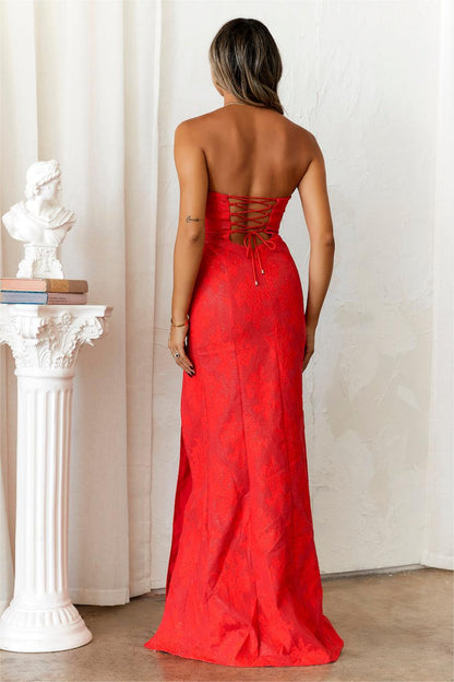 Lace Sweetheart Neck Corset Maxi Dress