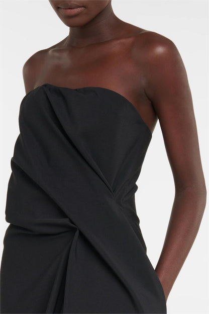 Off Shoulder Asymmetrical Midi Dress