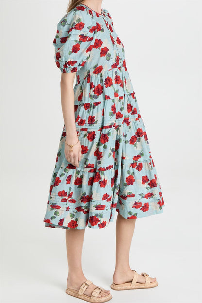 Pleated Bottom Midi Dress