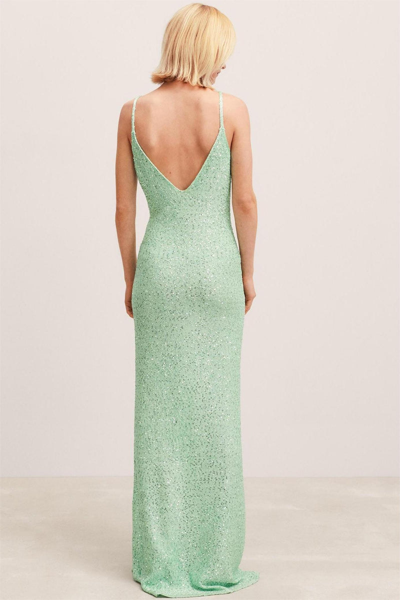 3d Sequin Sleeveless Midi Dress