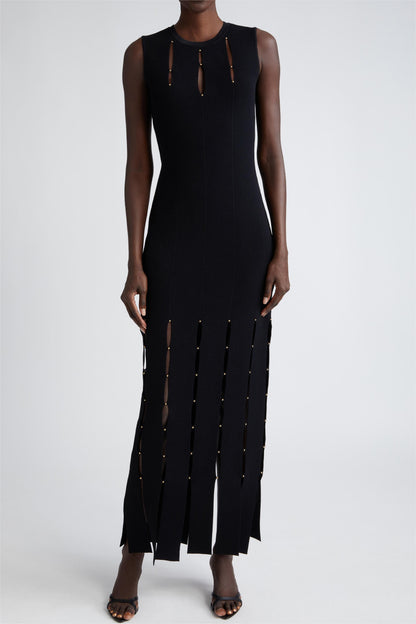 Knit Cut-out Sleeveless Midi Dress