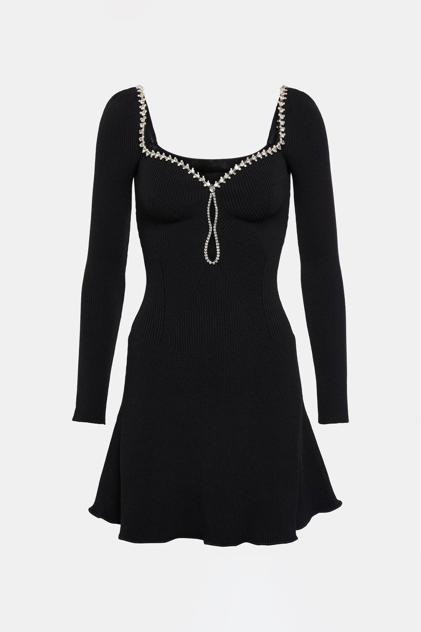 Knit Rhinestone Mini Dress