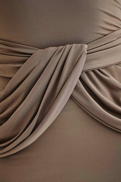 Jersey Knotted Midi Dress