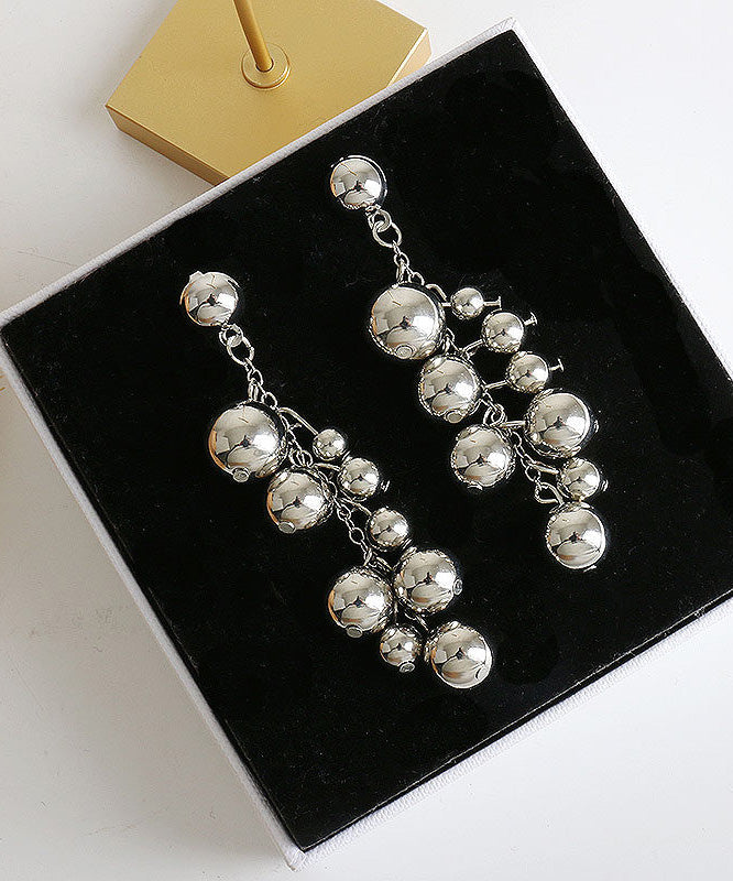 Japanese and Korean Bead Tassel Stud Earrings