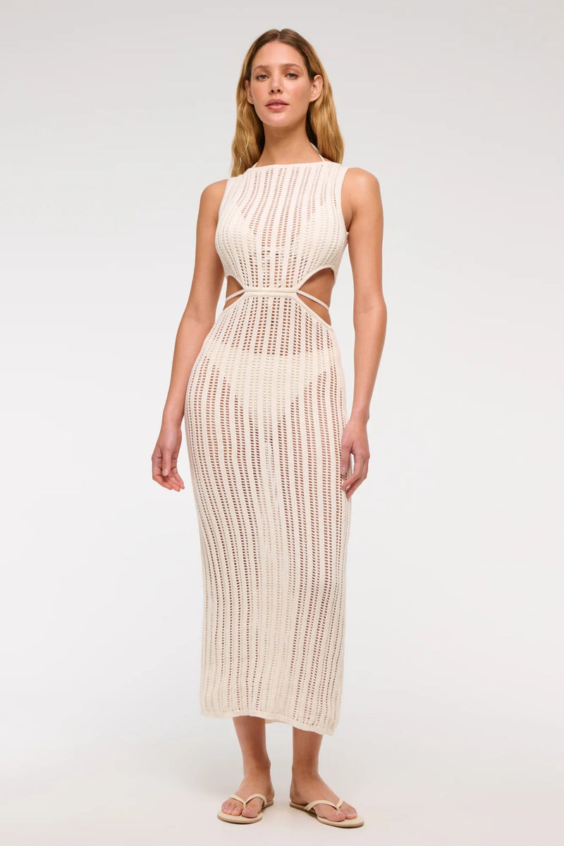 Crochet-style Cutout Maxi Dress Coverup
