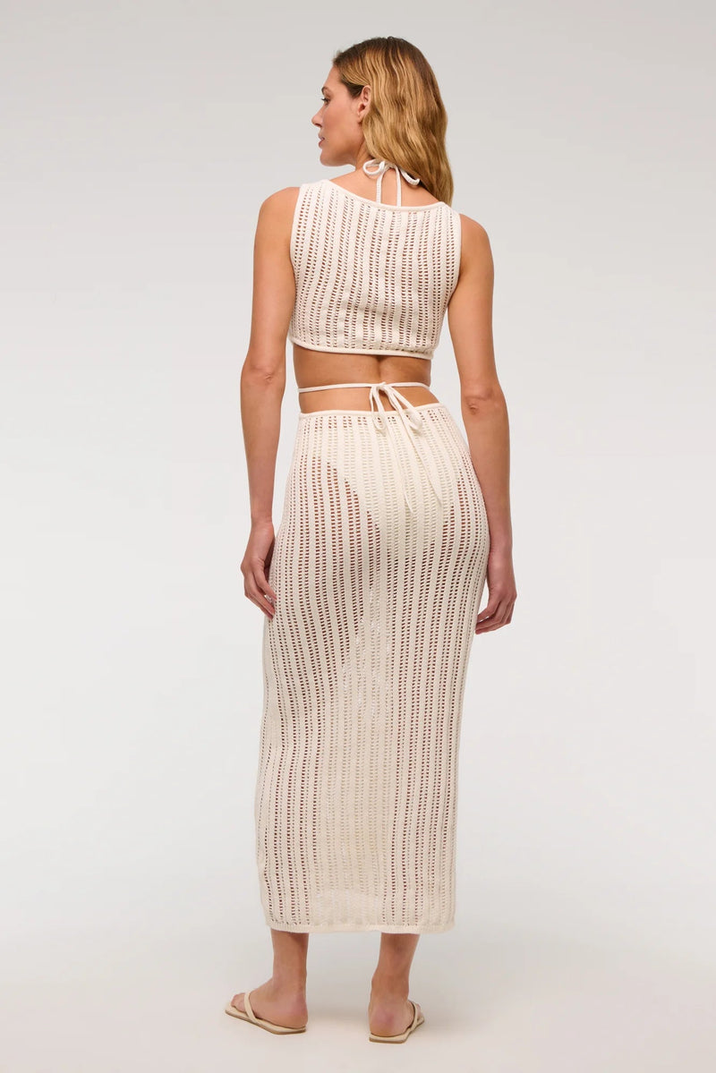 Crochet-style Cutout Maxi Dress Coverup