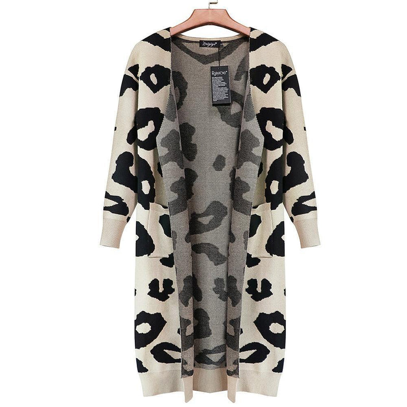 Leopard Print Sweet Comfy Cardigan Tops Sweater(3 Colors)