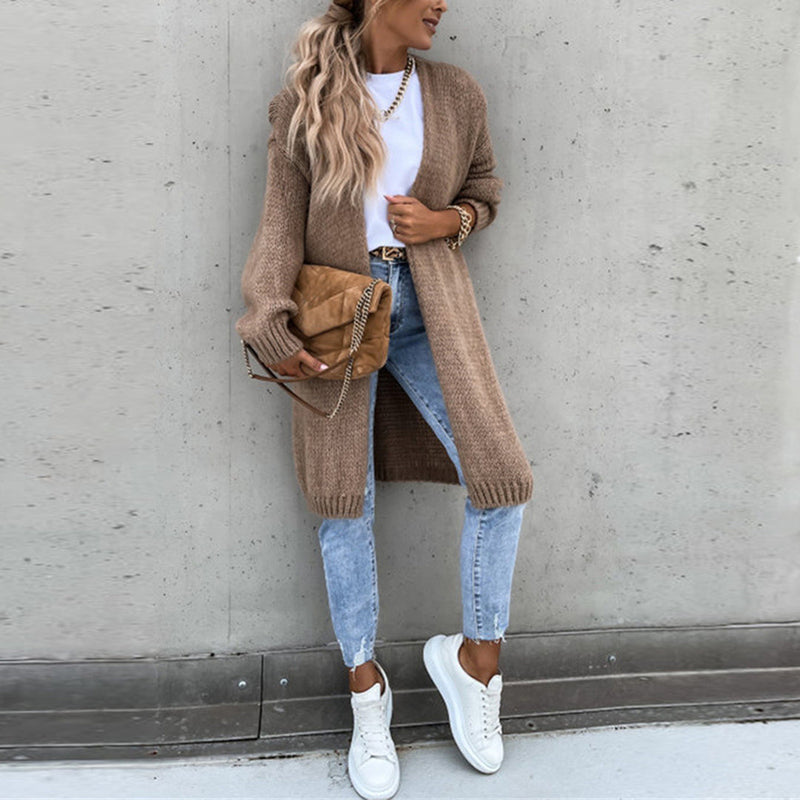 Lauren | ’s Relaxed Fit Long Open Front Cardigan