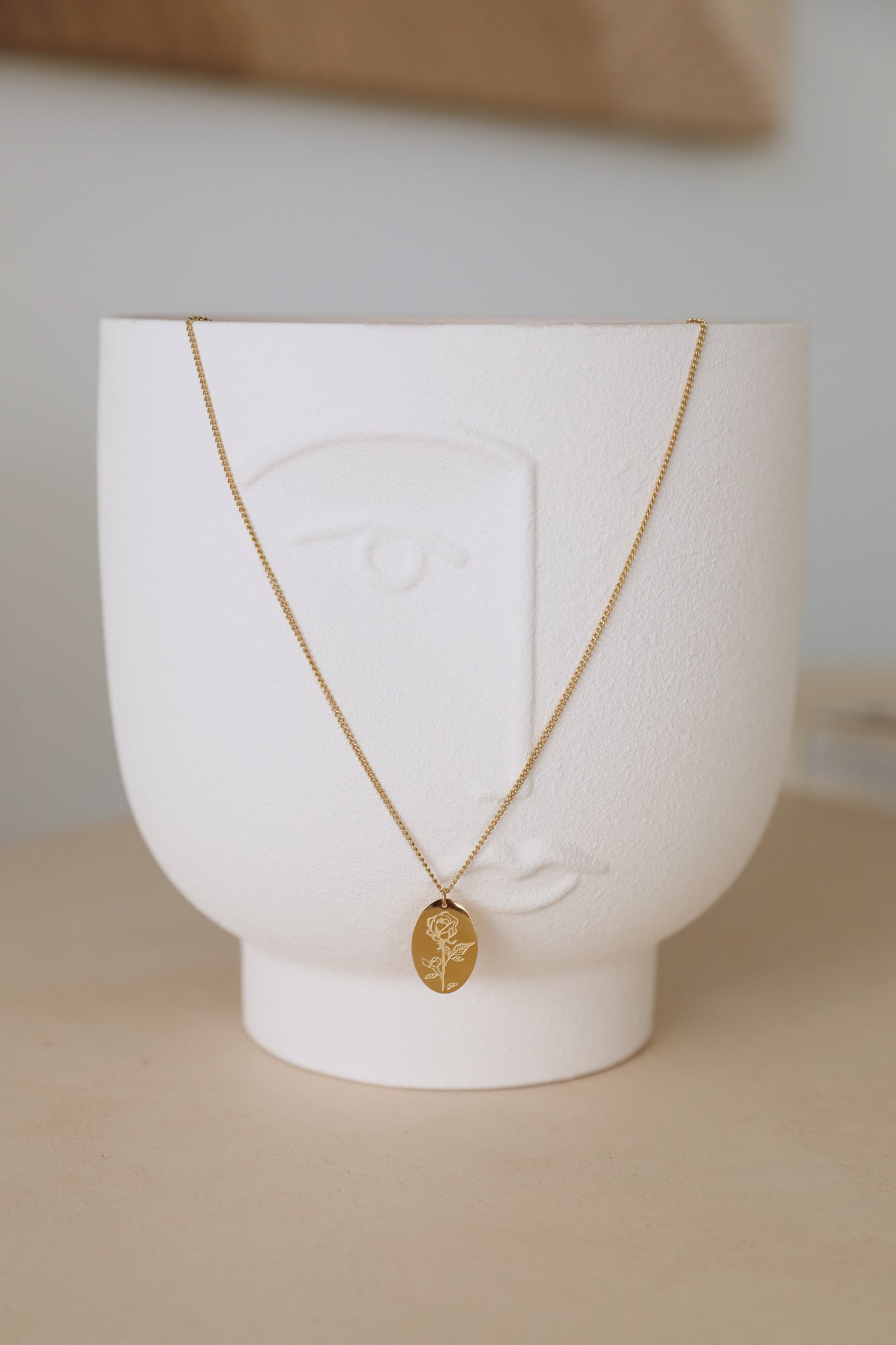 18k Gold Plated the Rose Necklace