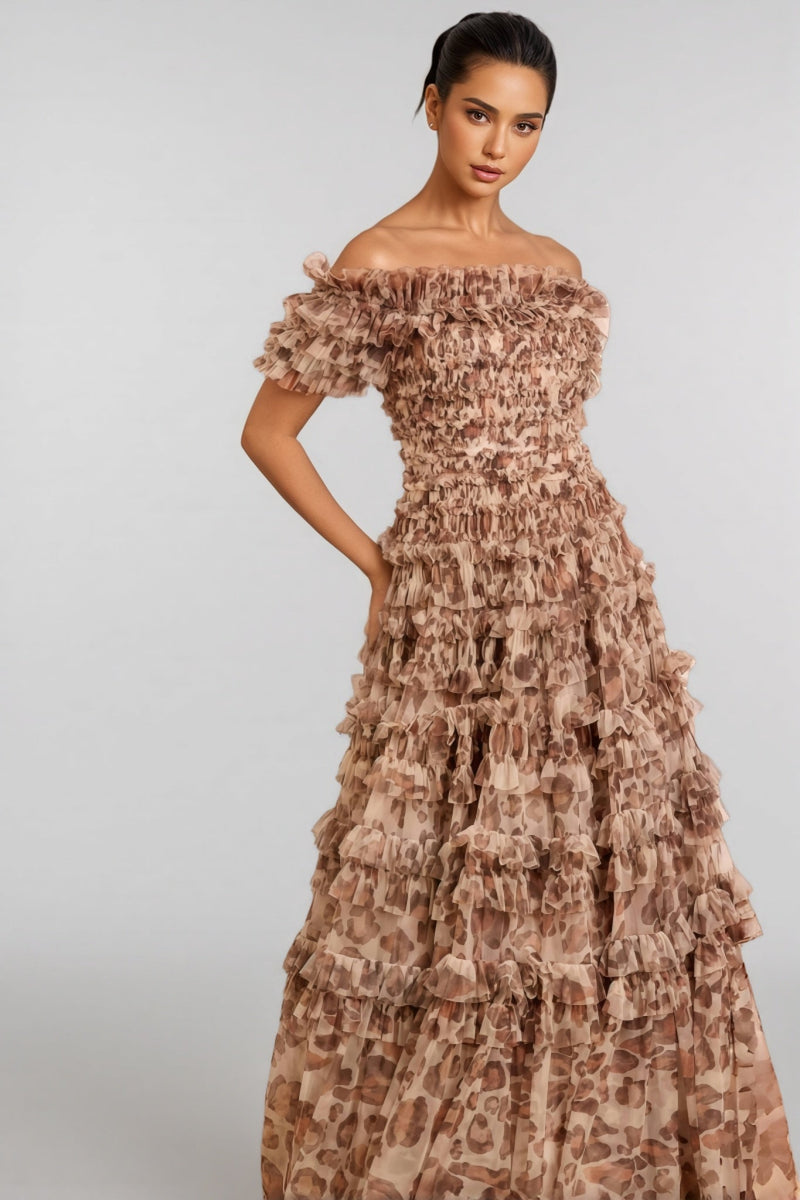 Aislinn One Neck Mesh Maxi Dress
